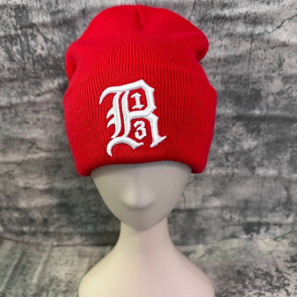 *BNWT* R13 BRIGHT RED LOGO BEANIE